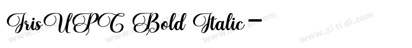 IrisUPC Bold Italic字体转换